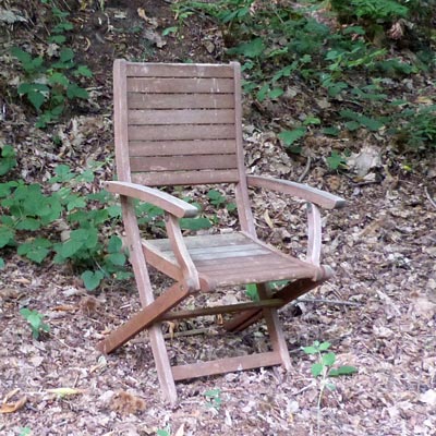 Just off the footpath we found a chair - so...