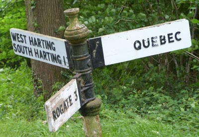 People don't believe us when we say that we've walked to Quebec!